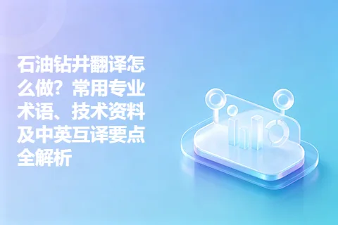 石油钻井翻译怎么做？常用专业术语、技术资料及中英互译要点全解析
