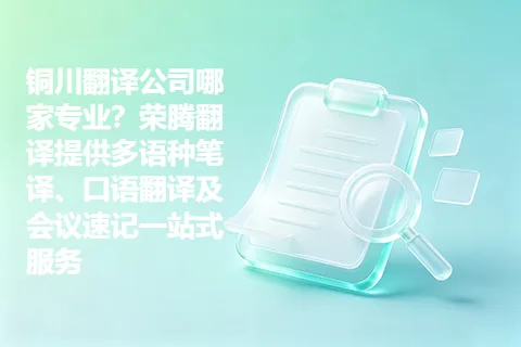 铜川翻译公司哪家专业？荣腾翻译提供多语种笔译、口语翻译及会议速记一站式服务