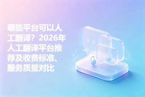 哪些平台可以人工翻译？2026年人工翻译平台推荐及收费标准、服务质量对比