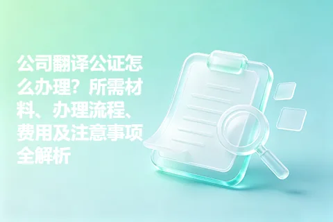 公司翻译公证怎么办理？所需材料、办理流程、费用及注意事项全解析