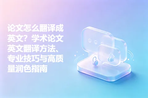 论文怎么翻译成英文？学术论文英文翻译方法、专业技巧与高质量润色指南