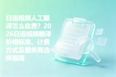日语视频人工翻译怎么收费？2026日语视频翻译价格标准、计费方式及服务商选择指南
