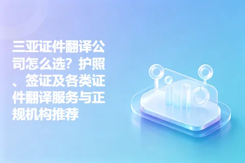三亚证件翻译公司怎么选？护照、签证及各类证件翻译服务与正规机构推荐