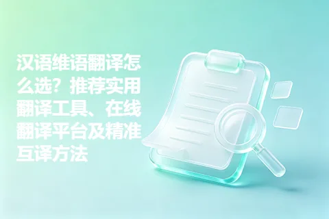 汉语维语翻译怎么选？推荐实用翻译工具、在线翻译平台及精准互译方法
