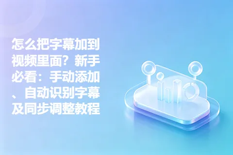 怎么把字幕加到视频里面？新手必看：手动添加、自动识别字幕及同步调整教程