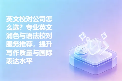 英文校对公司怎么选?专业英文润色与语法校对服务推荐,提升写作质量与国际表达水平