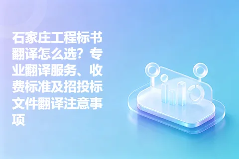 石家庄工程标书翻译怎么选？专业翻译服务、收费标准及招投标文件翻译注意事项