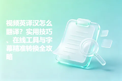 视频英译汉怎么翻译？实用技巧、在线工具与字幕精准转换全攻略