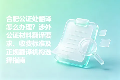 合肥公证处翻译怎么办理？涉外公证材料翻译要求、收费标准及正规翻译机构选择指南