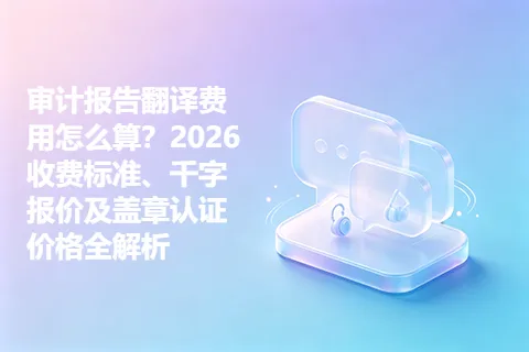 审计报告翻译费用怎么算？2026收费标准、千字报价及盖章认证价格全解析