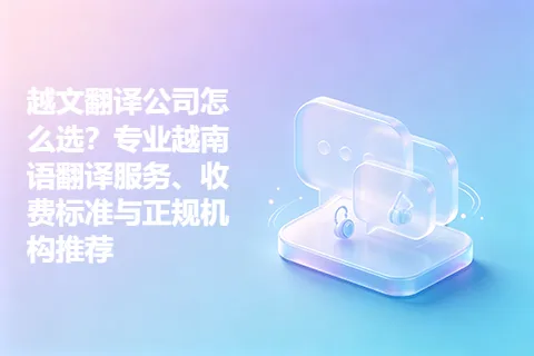 越文翻译公司怎么选？专业越南语翻译服务、收费标准与正规机构推荐