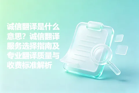 诚信翻译是什么意思？诚信翻译服务选择指南及专业翻译质量与收费标准解析
