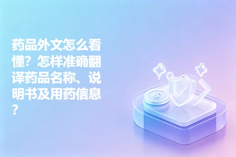 药品外文怎么看懂？怎样准确翻译药品名称、说明书及用药信息？
