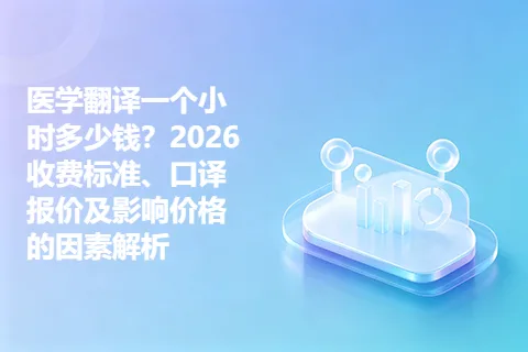 医学翻译一个小时多少钱？2026收费标准、口译报价及影响价格的因素解析