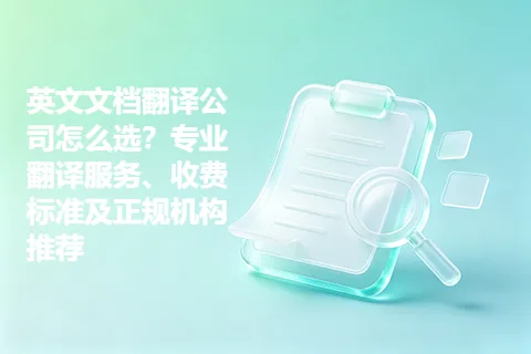 英文文档翻译公司怎么选？专业翻译服务、收费标准及正规机构推荐