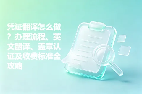 凭证翻译怎么做？办理流程、英文翻译、盖章认证及收费标准全攻略