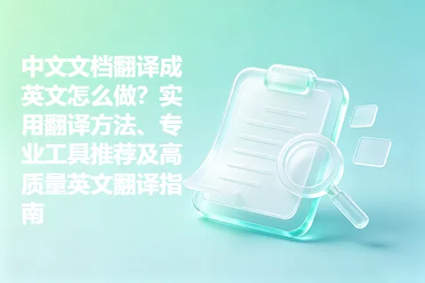 中文文档翻译成英文怎么做？实用翻译方法、专业工具推荐及高质量英文翻译指南